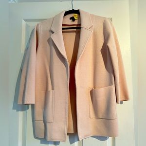 Women’s JCrew light pink sweater jacket. Size XS